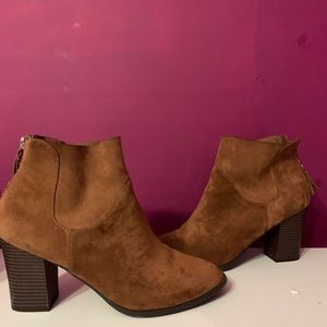 Brown Suede Ankle Boots